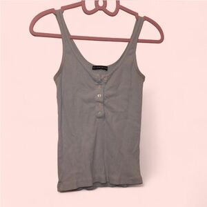 Brandy Melville Light Blue Buttoned Tank Top